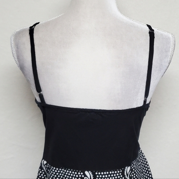 Maurices Rockabilly Vintage 90s Black White Polka-dot Printed Fit & Flare Dress - Picture 12 of 14